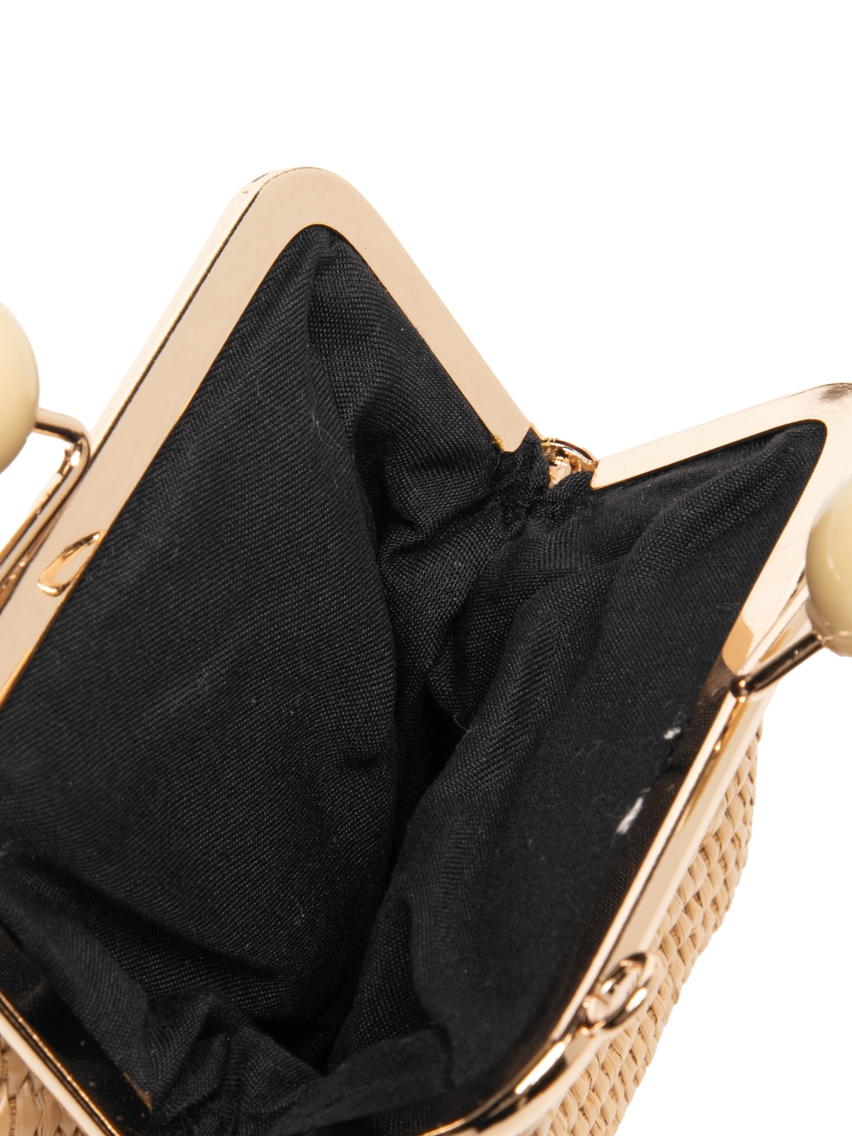 Bolsa Feminina Tiracolo Palha Tramada Bege Basiq