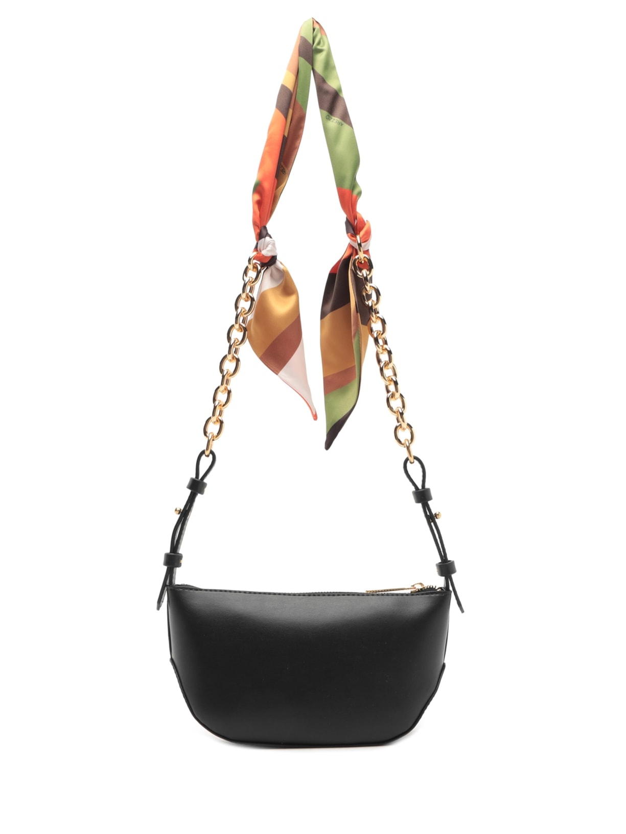 Bolsa Feminina Tiracolo Pequena Alça Lenço Preto Arezzo