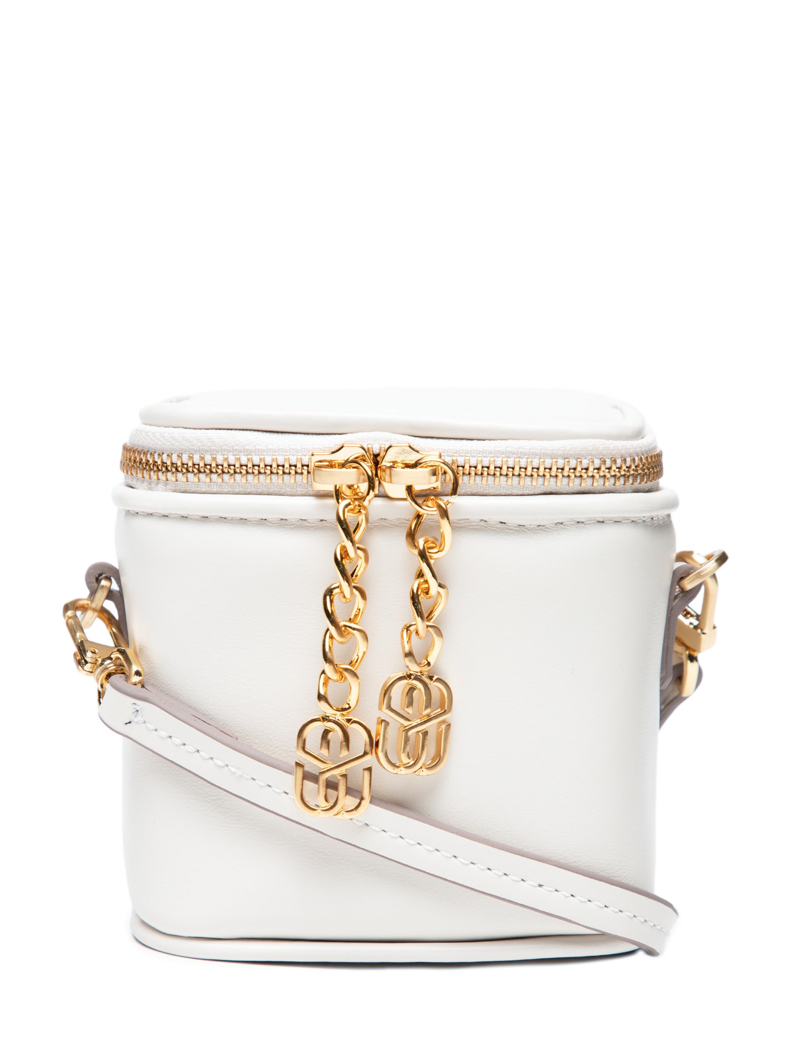 Schutz - Bolsa Feminina Tiracolo Pequena Boxy Couro - Off White