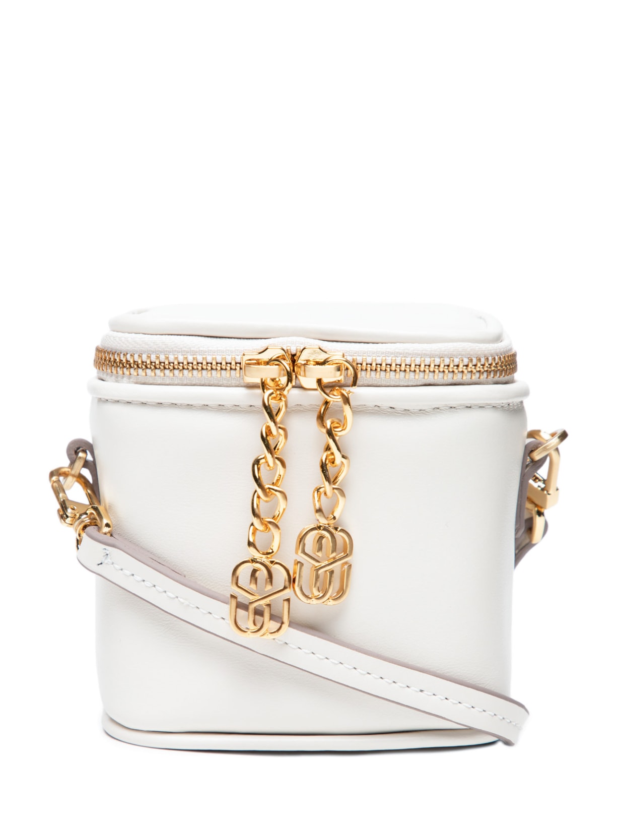 Bolsa Feminina Tiracolo Pequena Boxy Couro - Off White