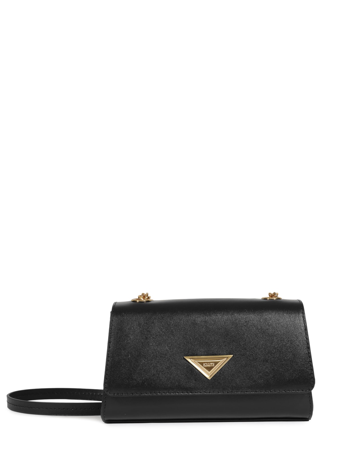 Bolsa Feminina Tiracolo Pequena Cally Couro - Preto
