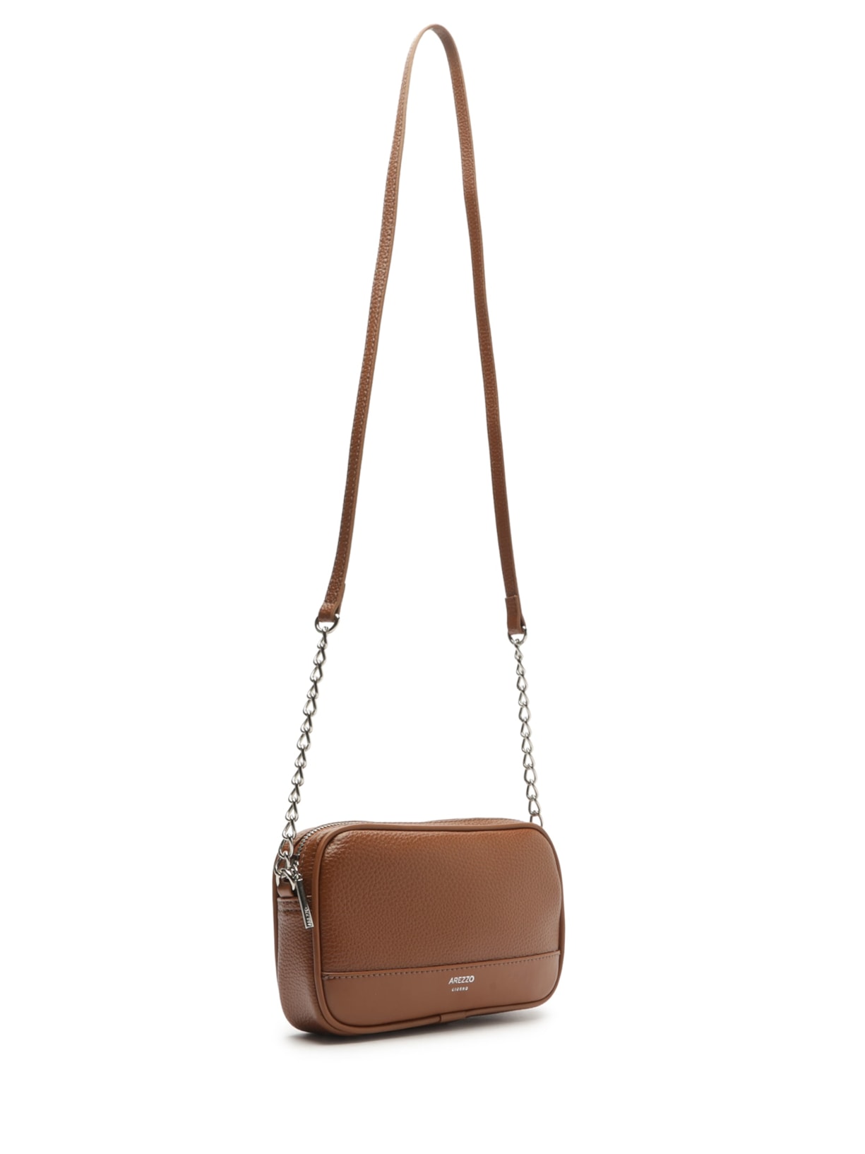 Bolsa Feminina Tiracolo Pequena Corrente Basic Marrom Arezzo