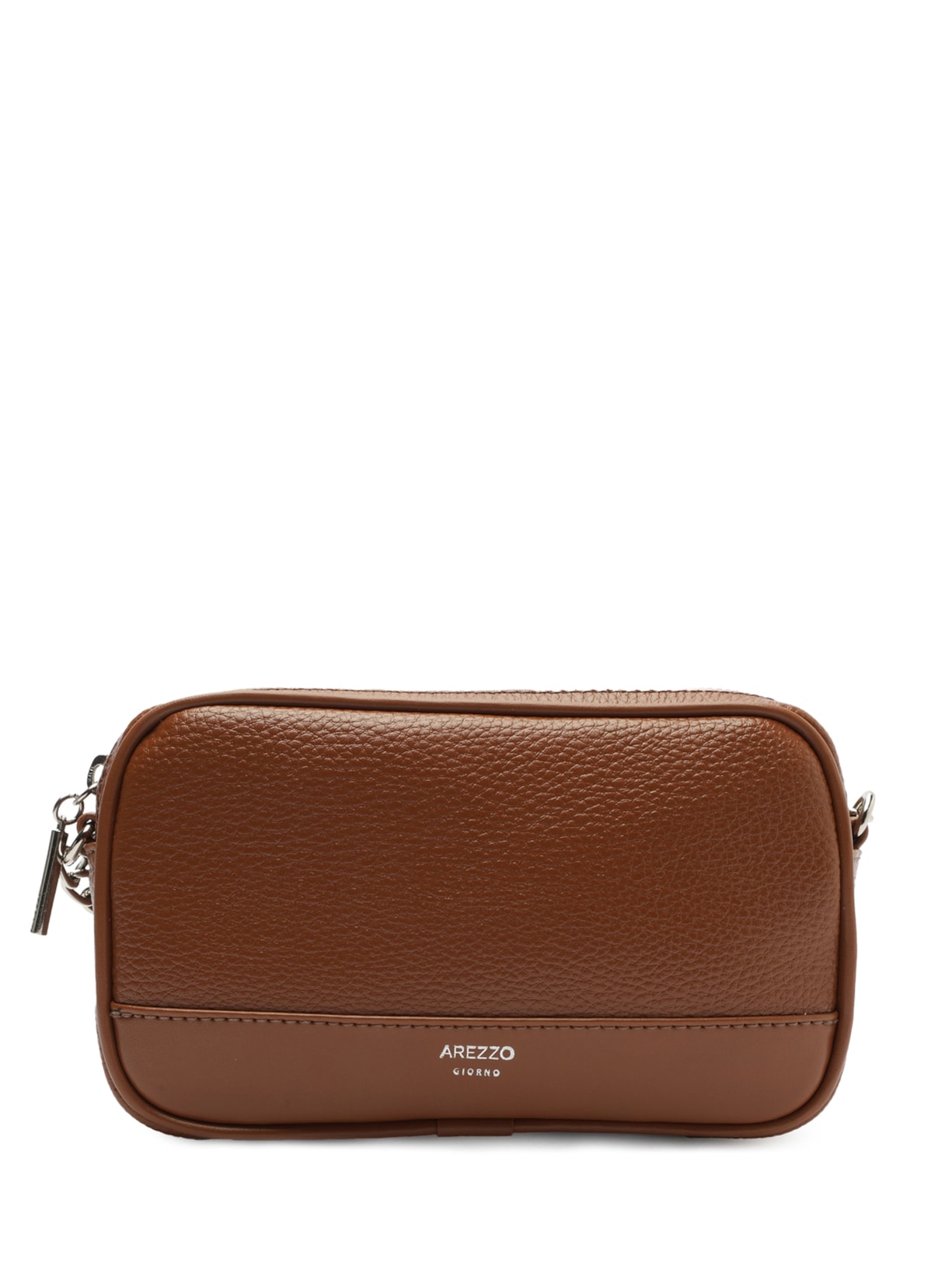 Bolsa Feminina Tiracolo Pequena Corrente Basic Marrom Arezzo