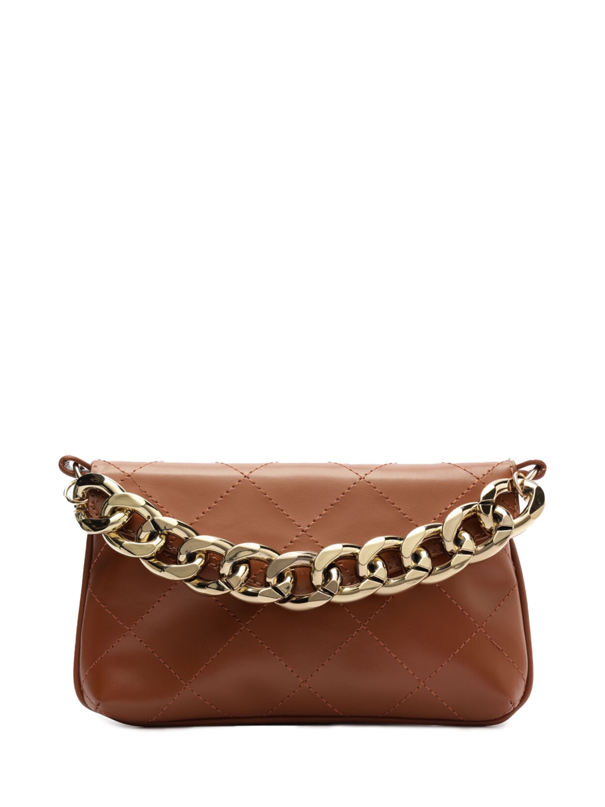 Bolsa Feminina Tiracolo Pequena Corrente - Marrom