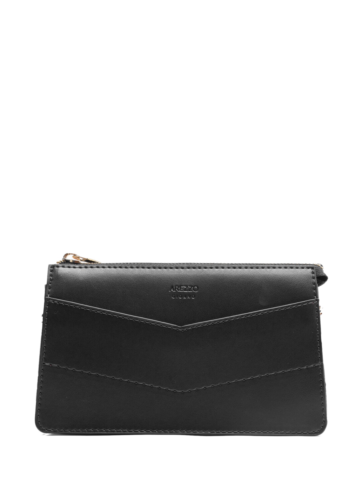 Bolsa Feminina Tiracolo Pequena Costuras - Preto