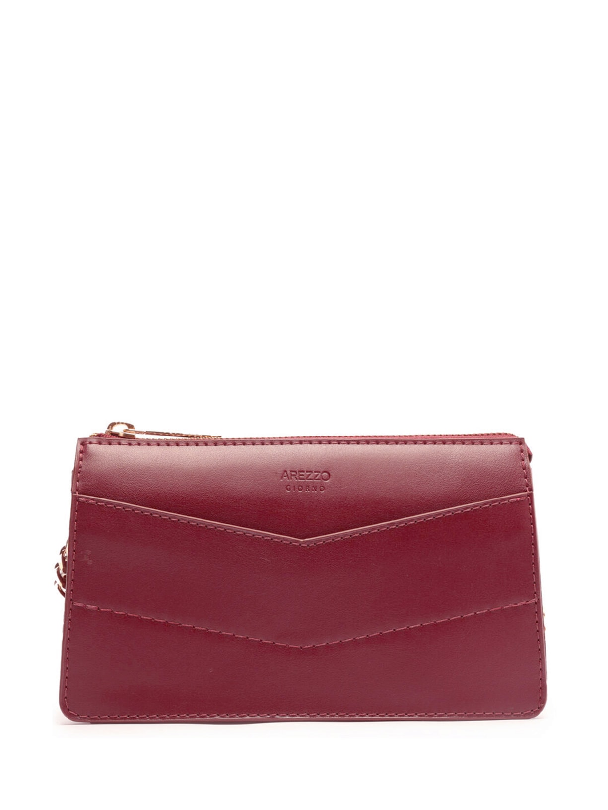 Bolsa Feminina Tiracolo Pequena Costuras - Vinho