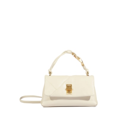 Bolsa Feminina Tiracolo Pequena Couro - Branco