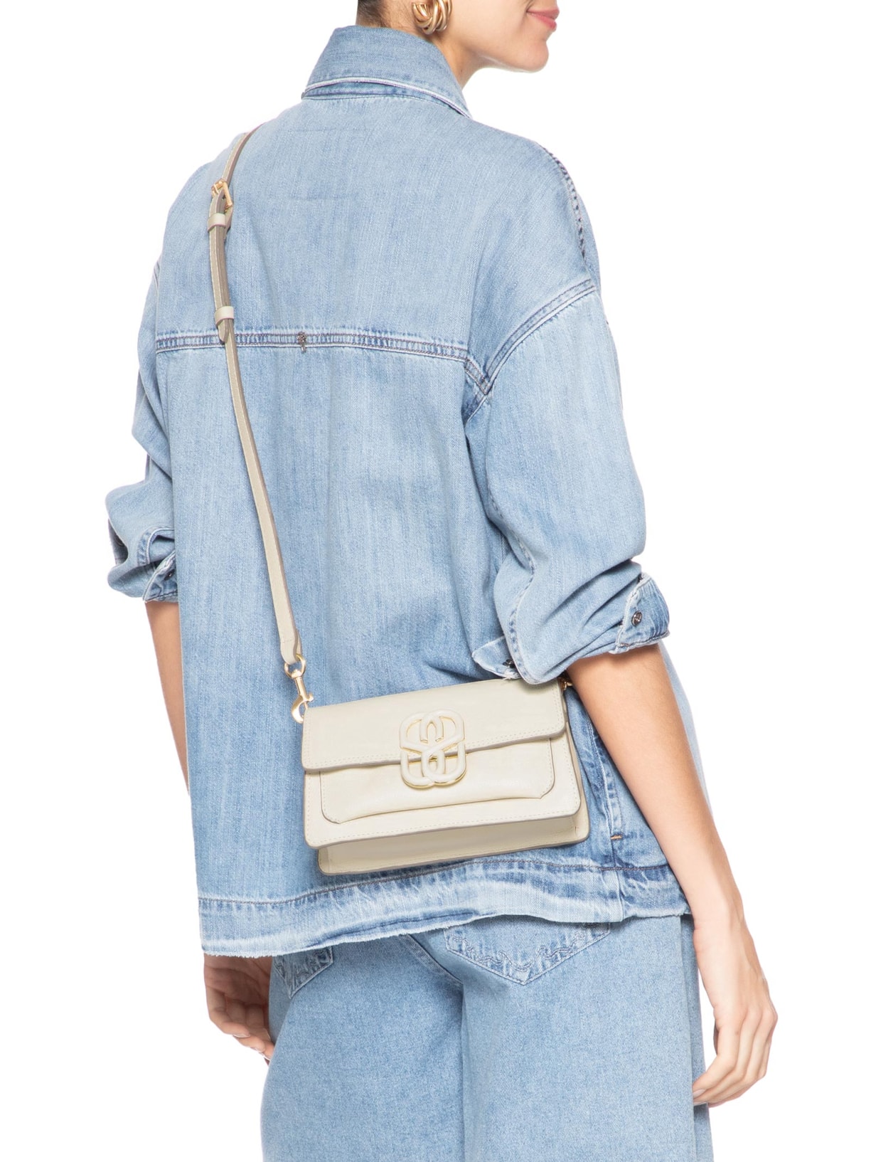 Bolsa Feminina Tiracolo Pequena Couro Branco Schutz