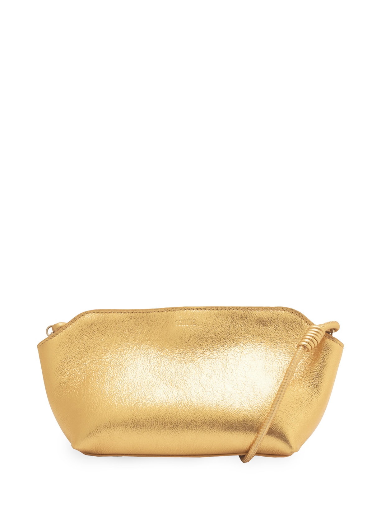 Bolsa Feminina Tiracolo Pequena Couro - Dourado