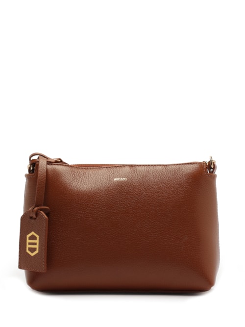 Bolsa Feminina Tiracolo Pequena Couro - Marrom
