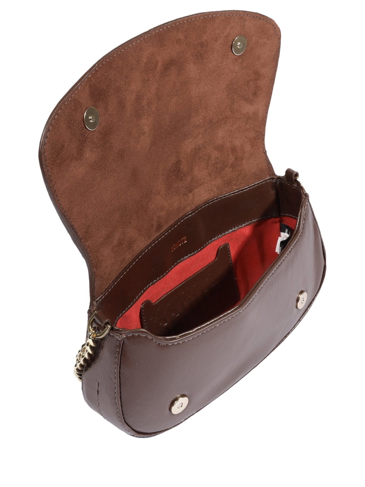 Bolsa Feminina Tiracolo Pequena Couro Marrom Schutz