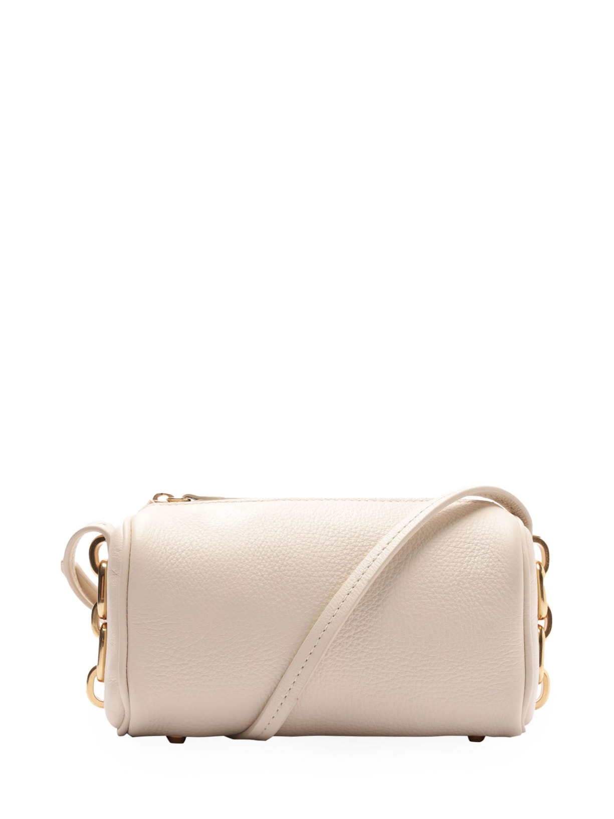 Bolsa Feminina Tiracolo Pequena Couro - Off White
