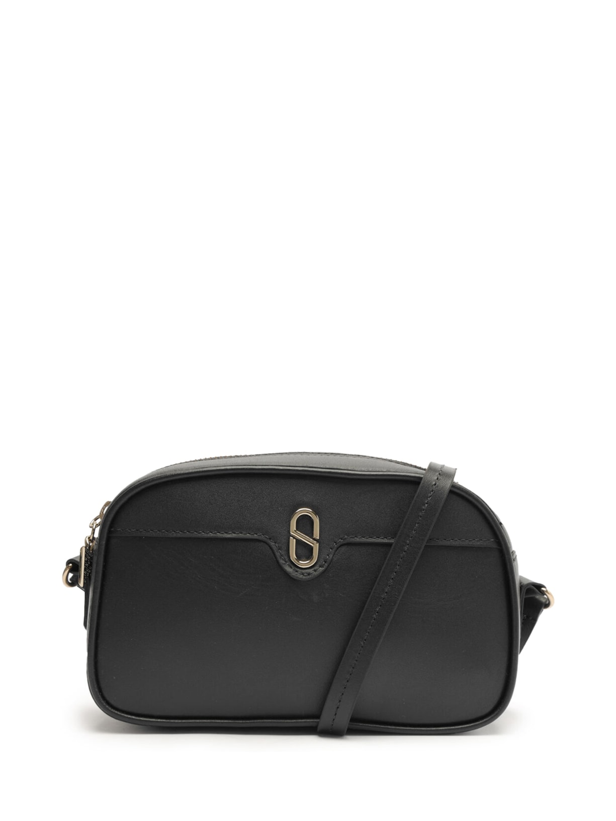 Bolsa Feminina Tiracolo Pequena Couro - Preto