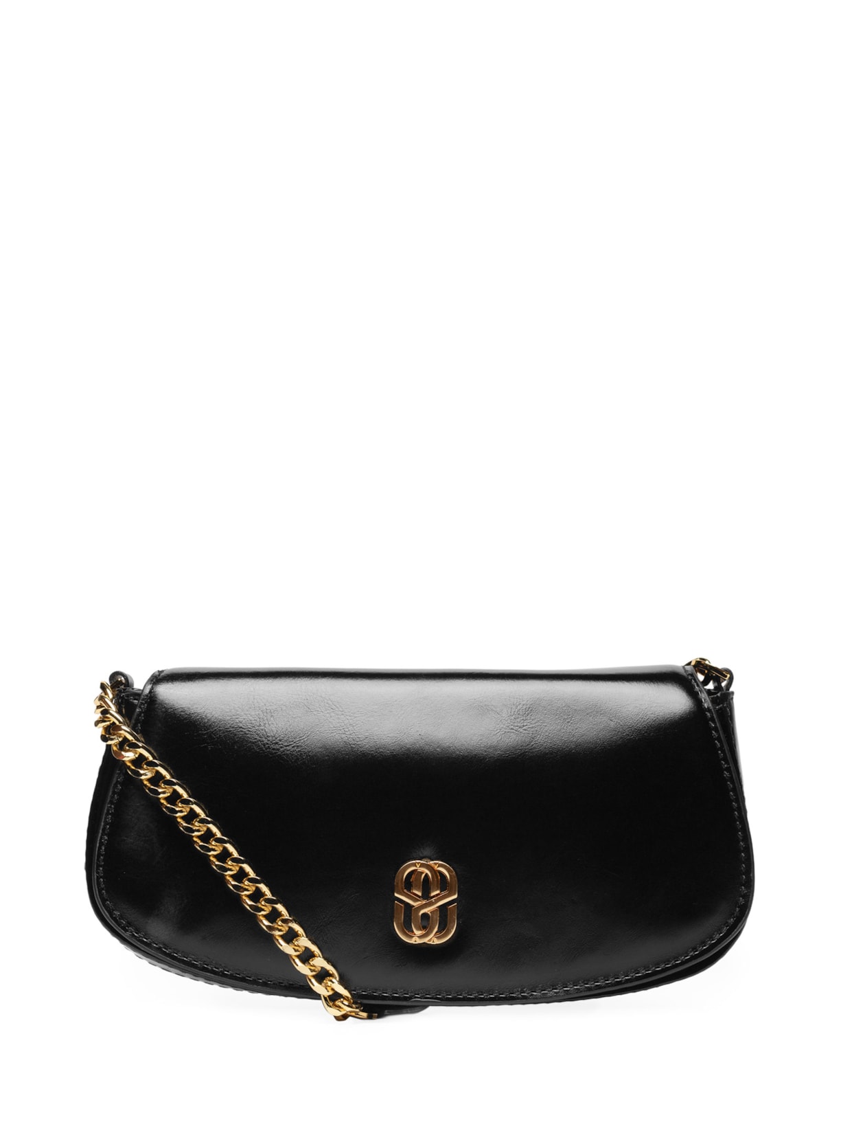 Bolsa Feminina Tiracolo Pequena Couro - Preto