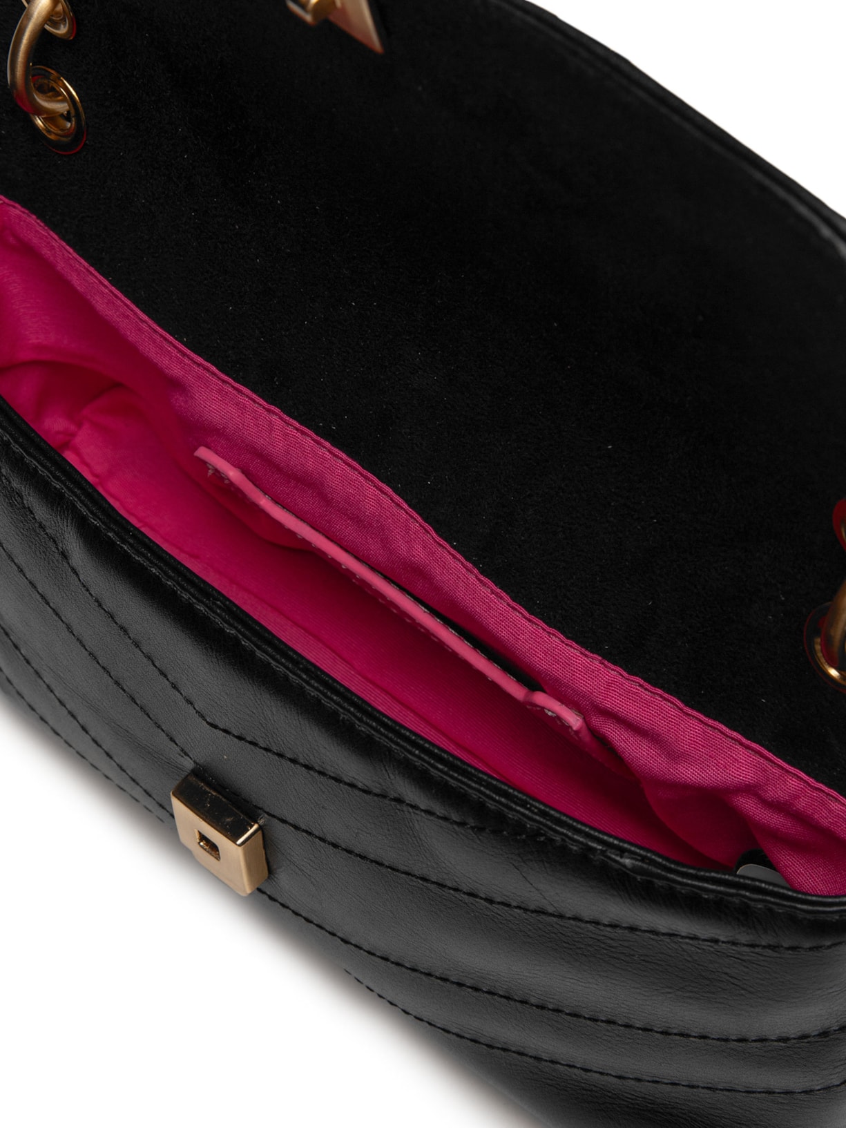 Bolsa Feminina Tiracolo Pequena Couro Preto Vicenza