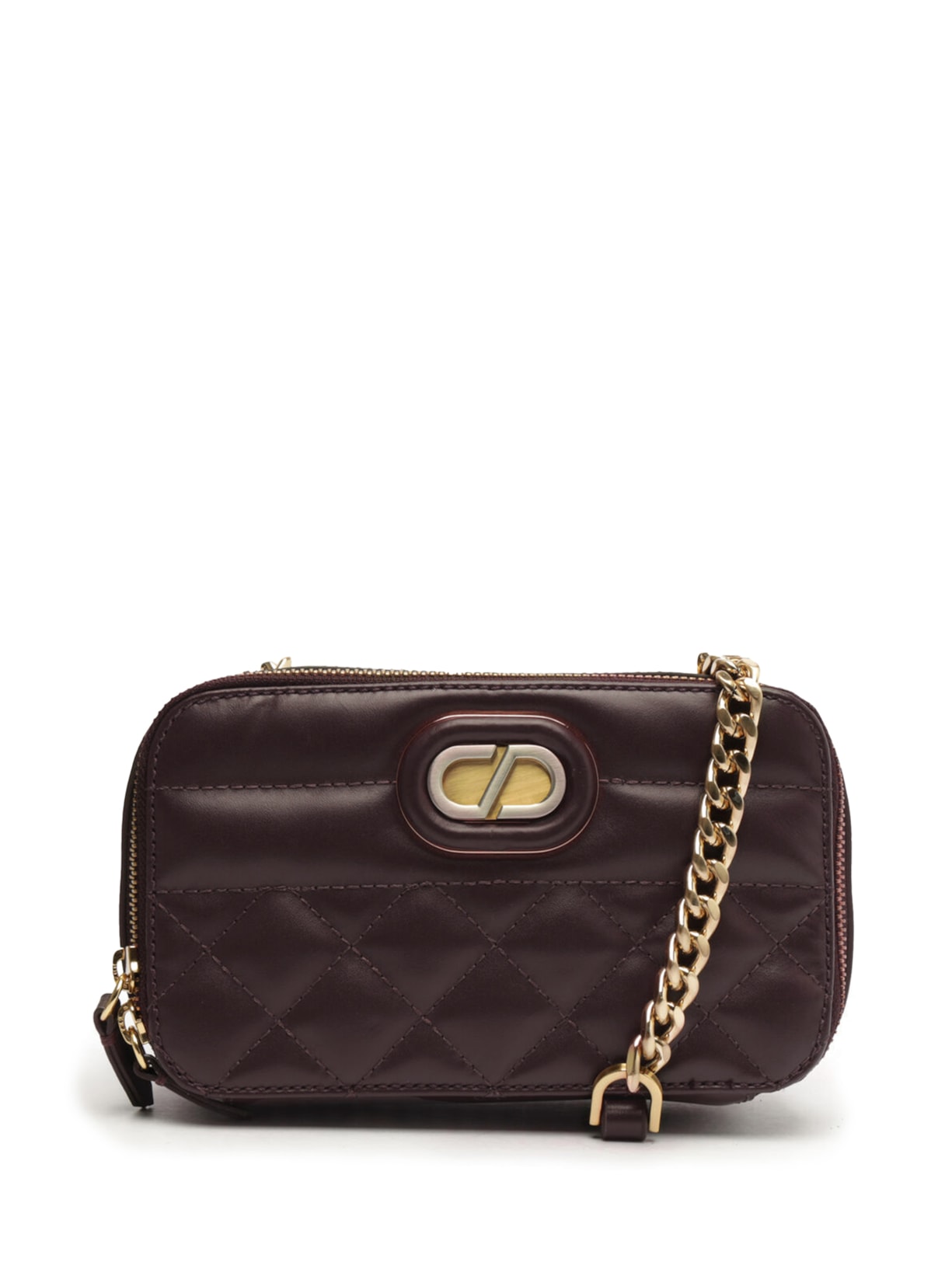 Bolsa Feminina Tiracolo Pequena Dazzle Couro - Marrom