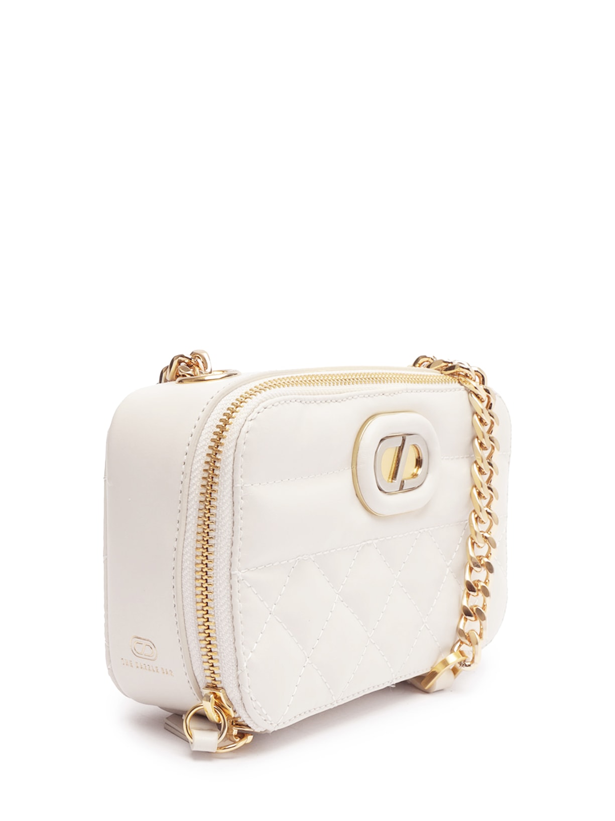 Bolsa Feminina Tiracolo Pequena Dazzle Couro Off White Schutz