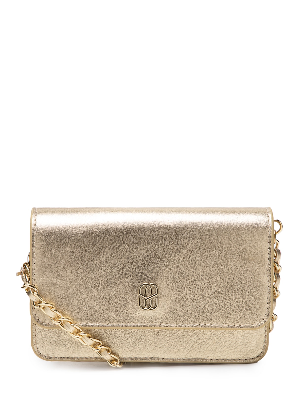 Bolsa Feminina Tiracolo Pequena Lorena Cozy Couro - Dourado