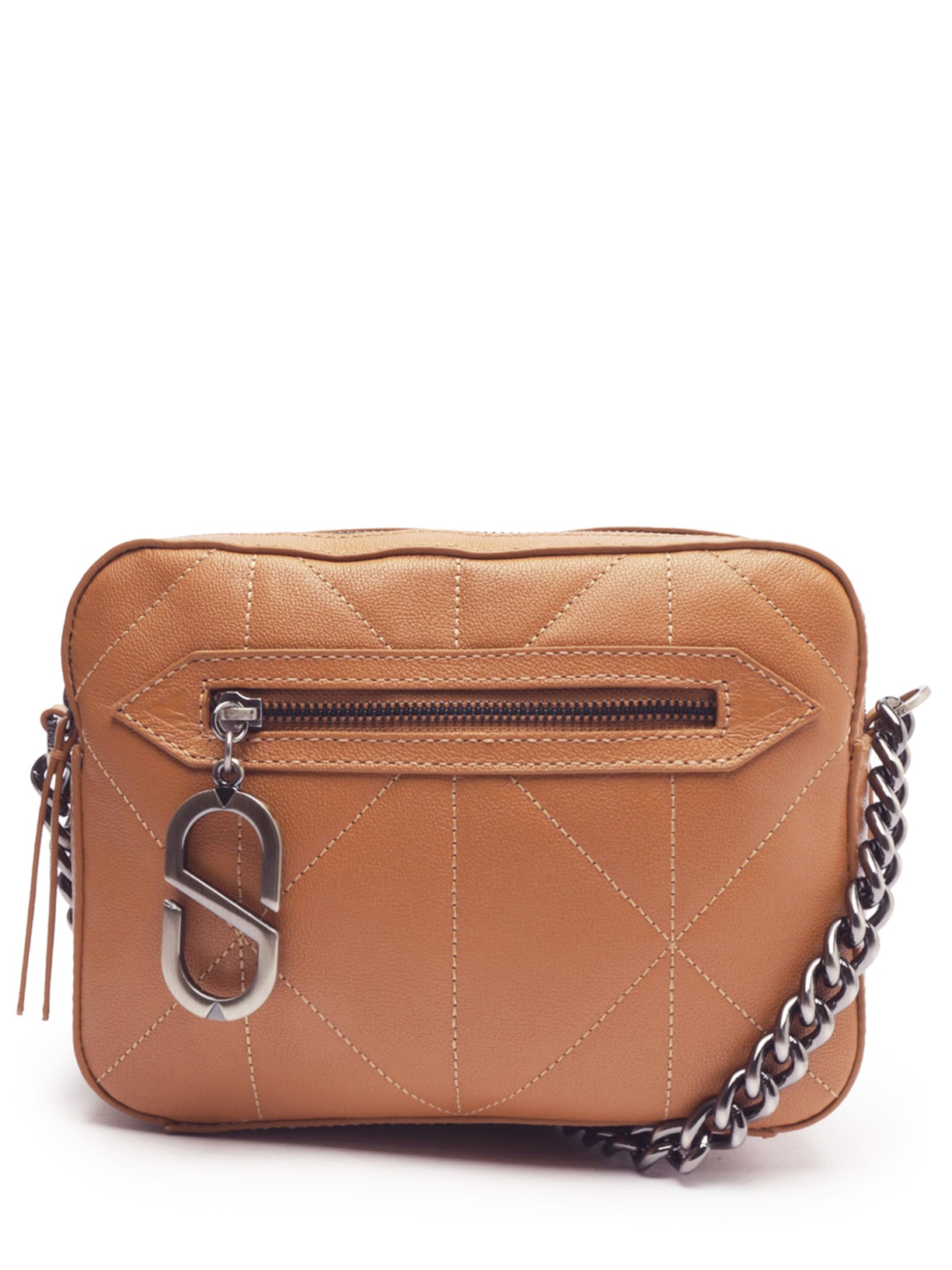 Bolsa Feminina Tiracolo Pequena Marla Couro - Marrom