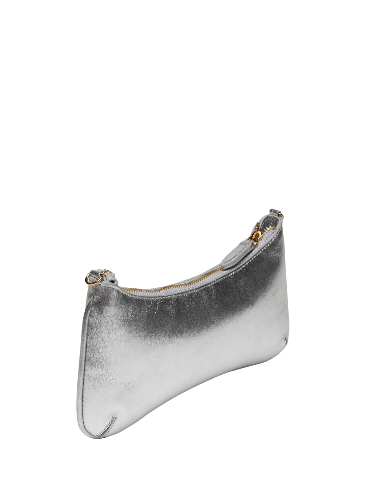 Bolsa Feminina Tiracolo Pequena Napa Oil Metal Prateado Vicenza