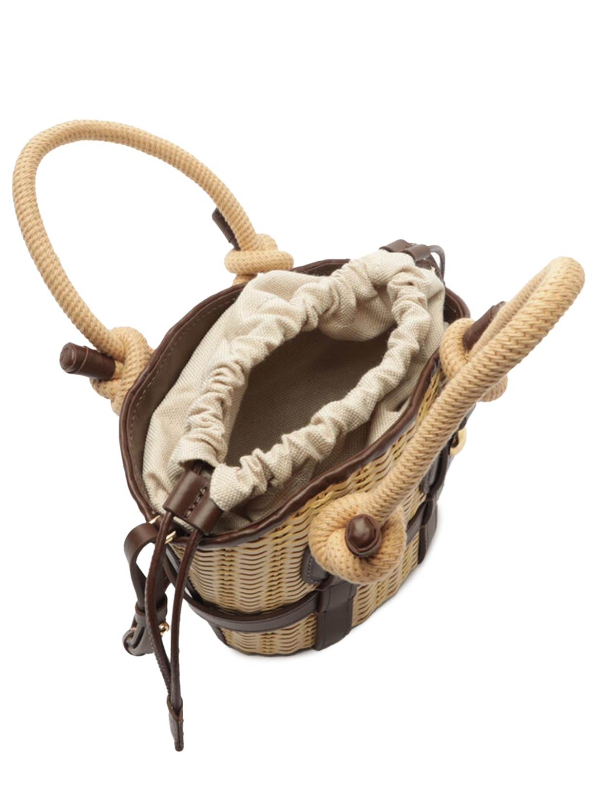 Bolsa Feminina Tiracolo Pequena Palha Bege Arezzo + Lenny Niemeyer