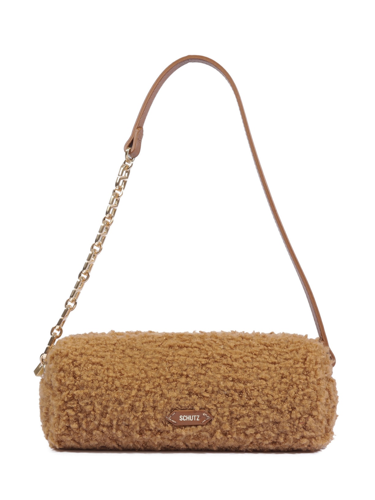 Bolsa Feminina Tiracolo Pequena Pele Marrom Schutz