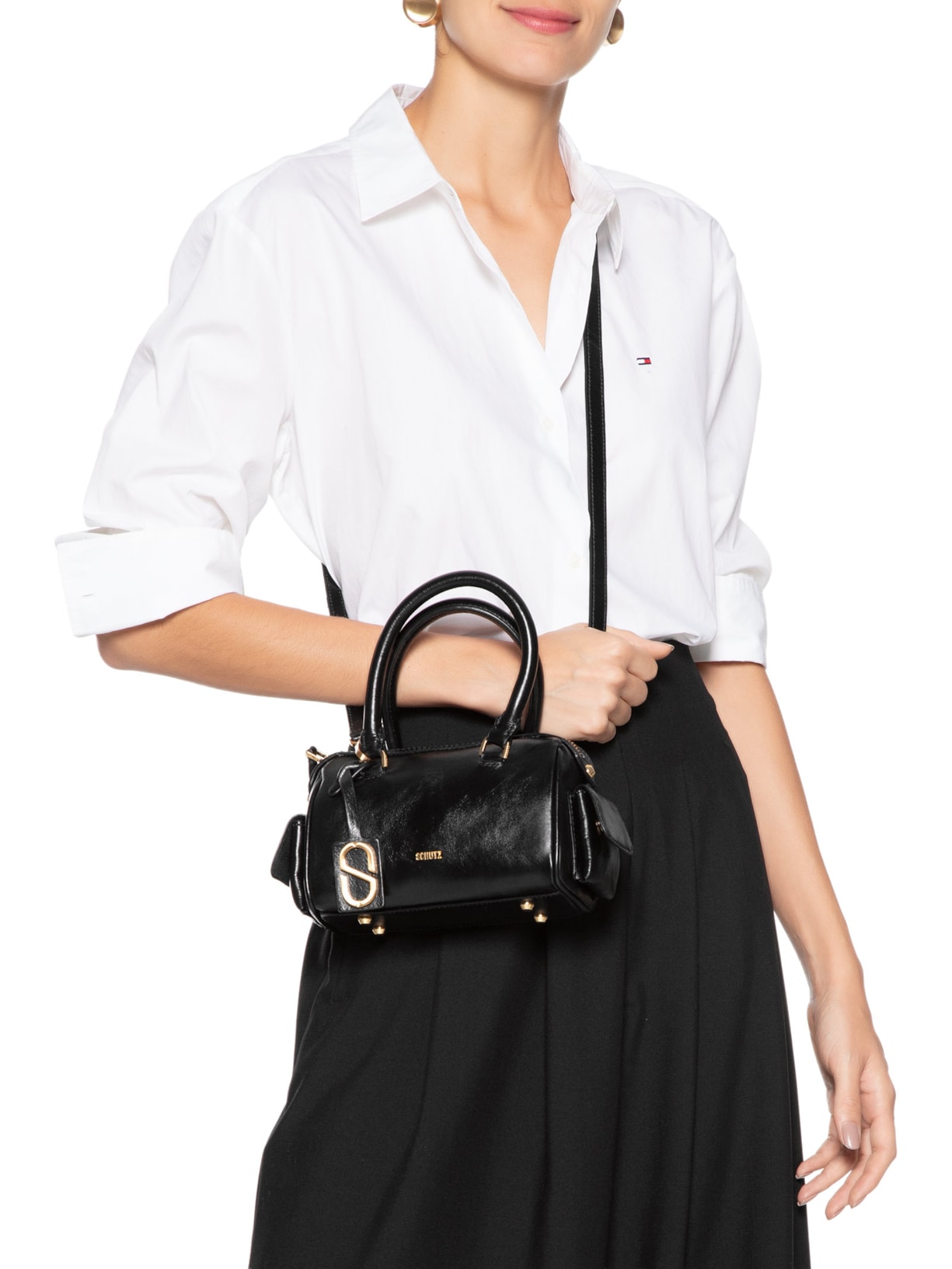 Bolsa Feminina Tiracolo Pequena Preto Schutz