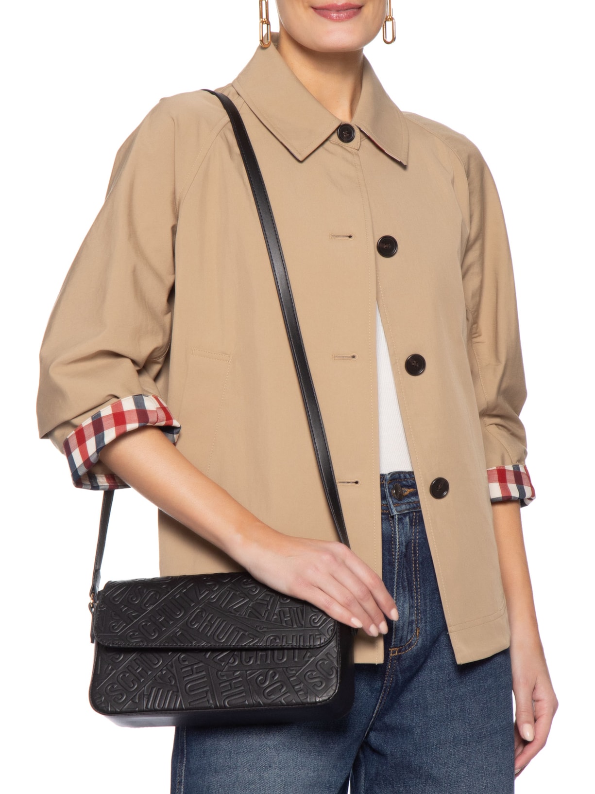 Bolsa Feminina Tiracolo Pequena Preto Schutz