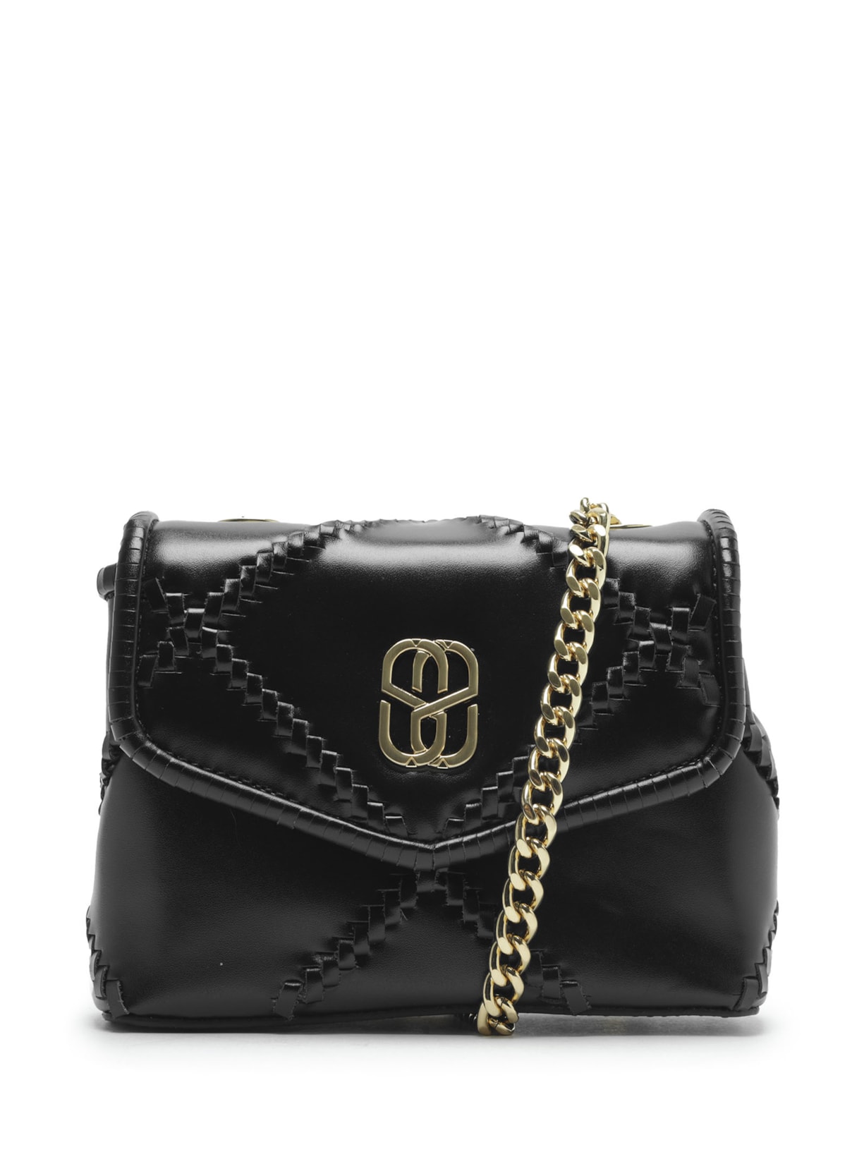 Bolsa Feminina Tiracolo Pequena Shay Couro - Preto