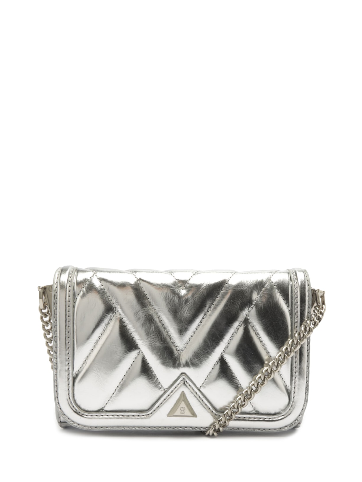 Bolsa Feminina Tiracolo Pequena Sienna Couro Prata Schutz