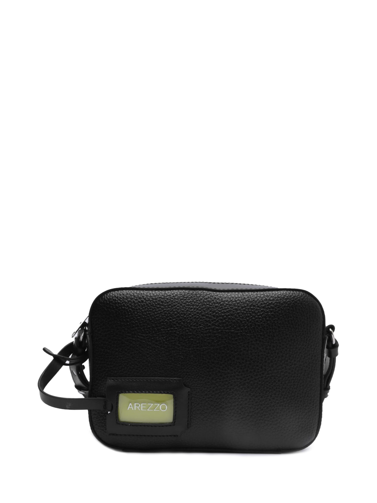 Bolsa Feminina Tiracolo Pequena Tag Verde - Preto
