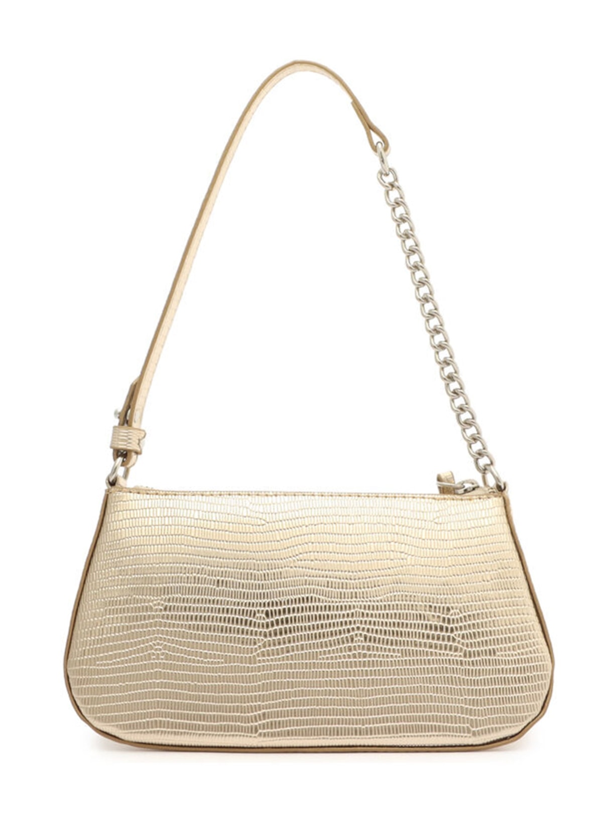 Bolsa Feminina Tiracolo Pequena Tina Metalizada Champagne - Dourado