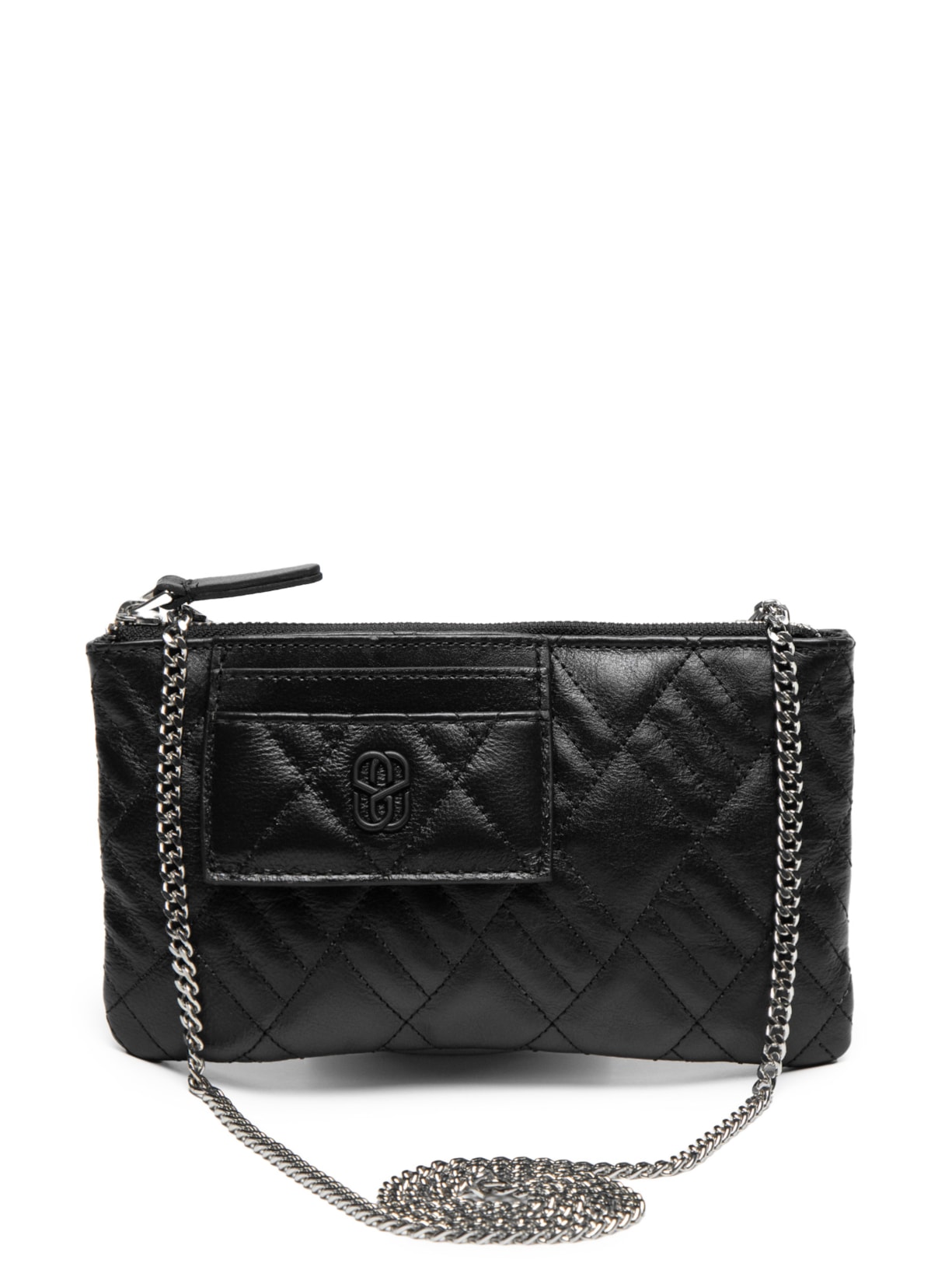 Bolsa Feminina Tiracolo Perry Couro - Preto