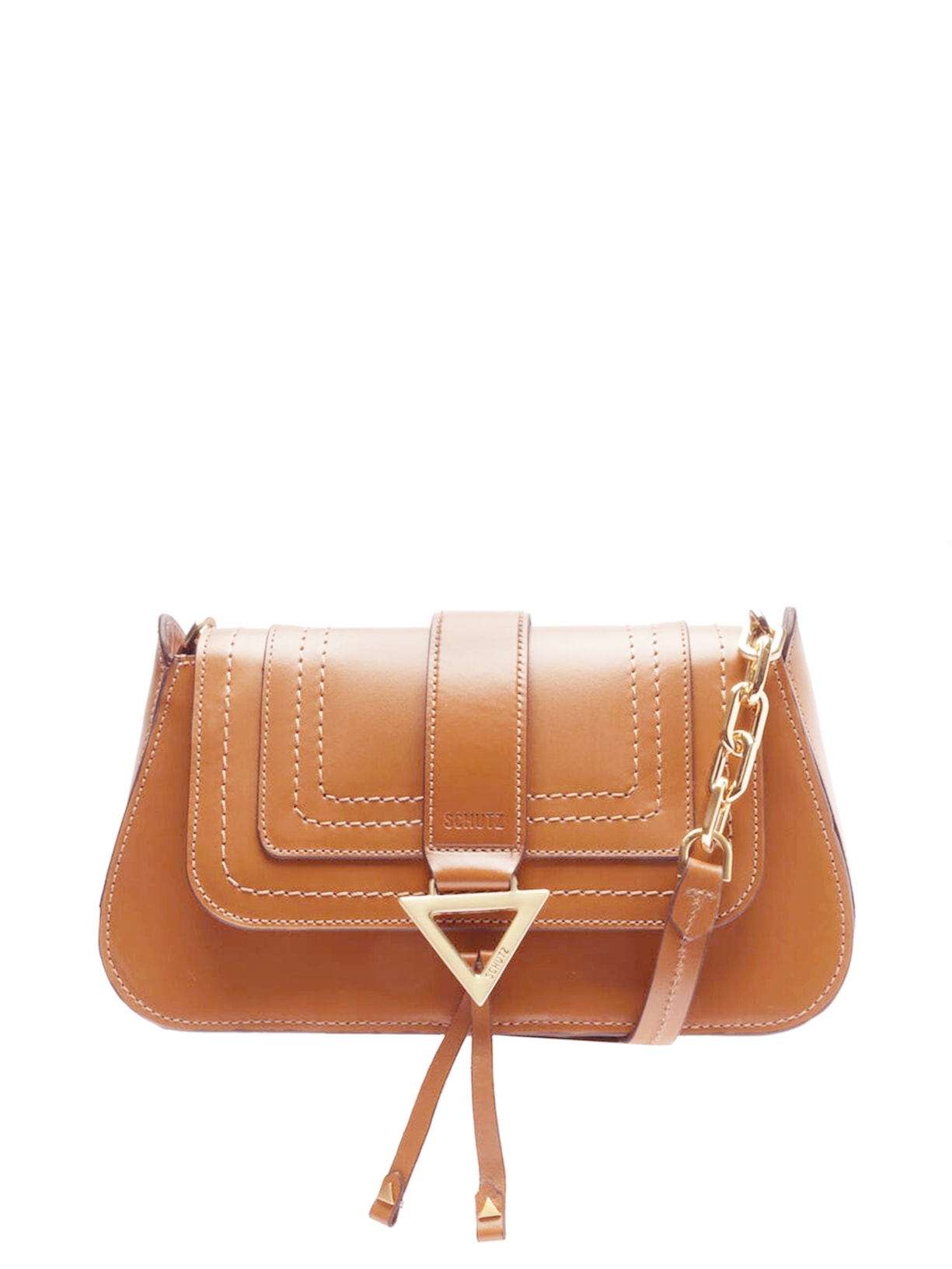 Bolsa Feminina Tiracolo Recortes - Marrom