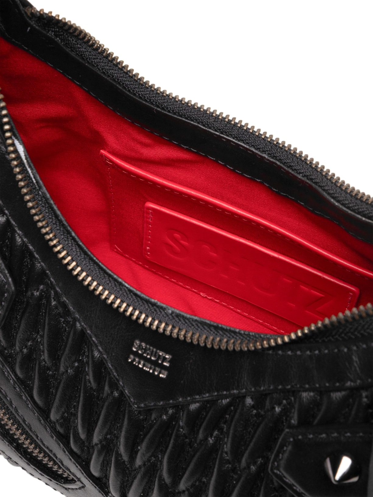 Bolsa Feminina Tiracolo Suki Média Couro Preto Schutz