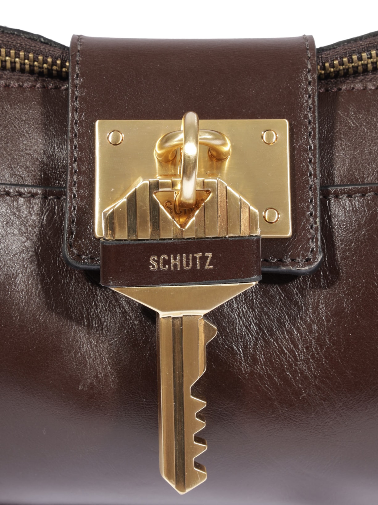 Bolsa Feminina Tiracolo The Secret Couro Pequena Marrom Schutz