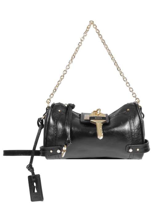 Bolsa Feminina Tiracolo The Secret Couro Pequena - Preto