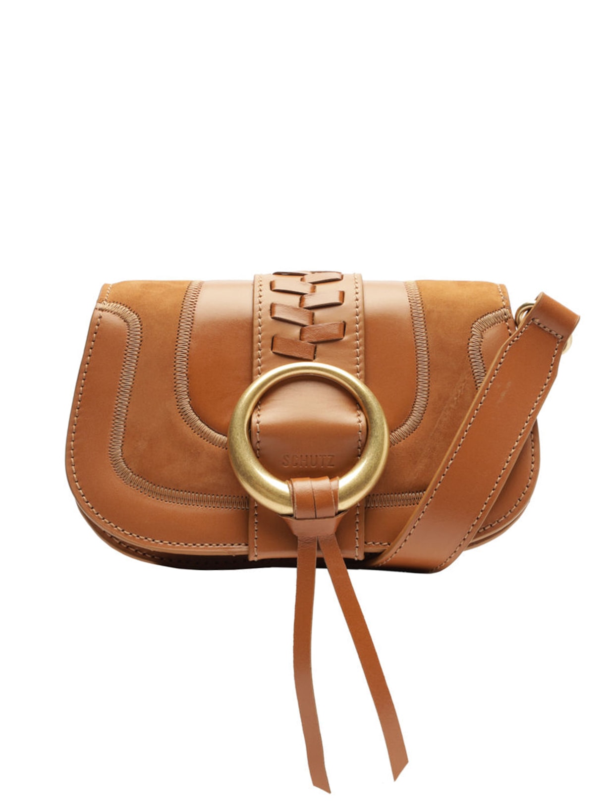 Bolsa Feminina Tiracolo Wiley Couro Marrom Schutz