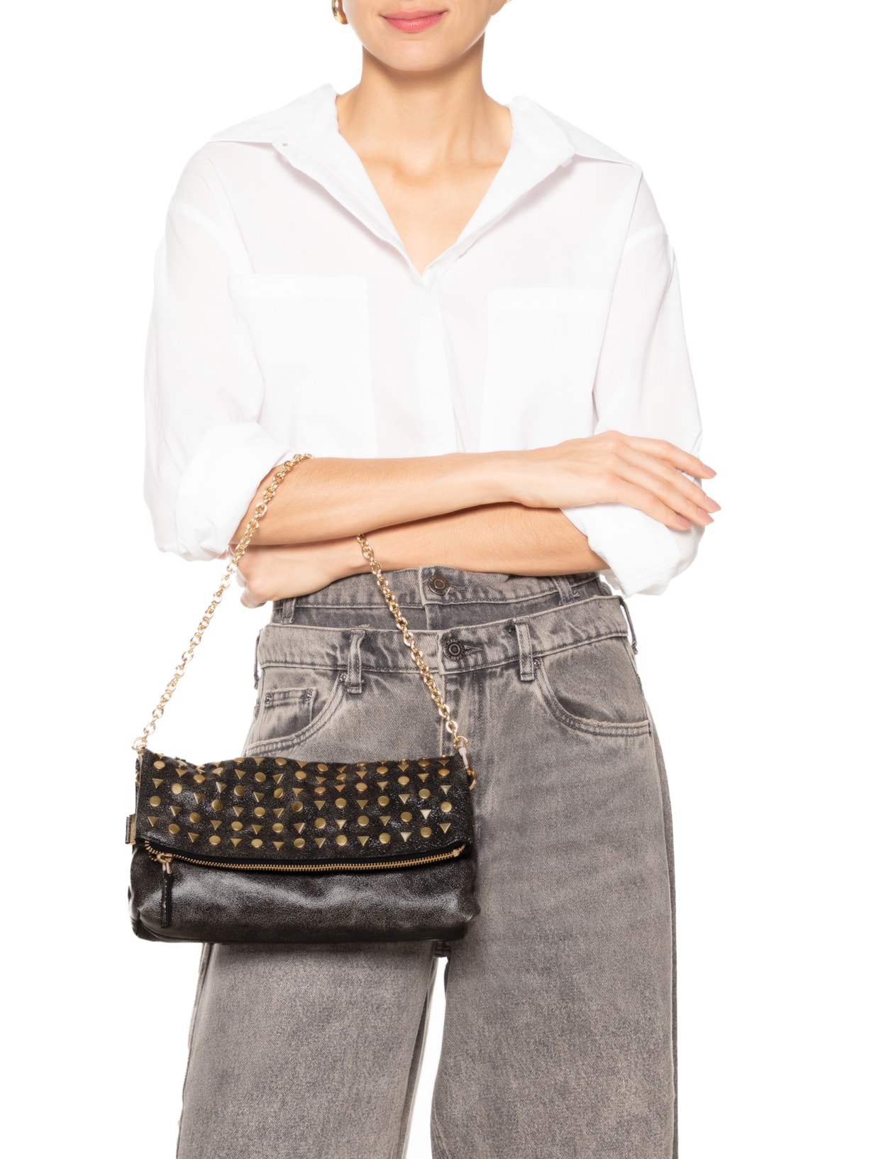 Bolsa Feminina Tiracolo Yana Couro Preto Schutz