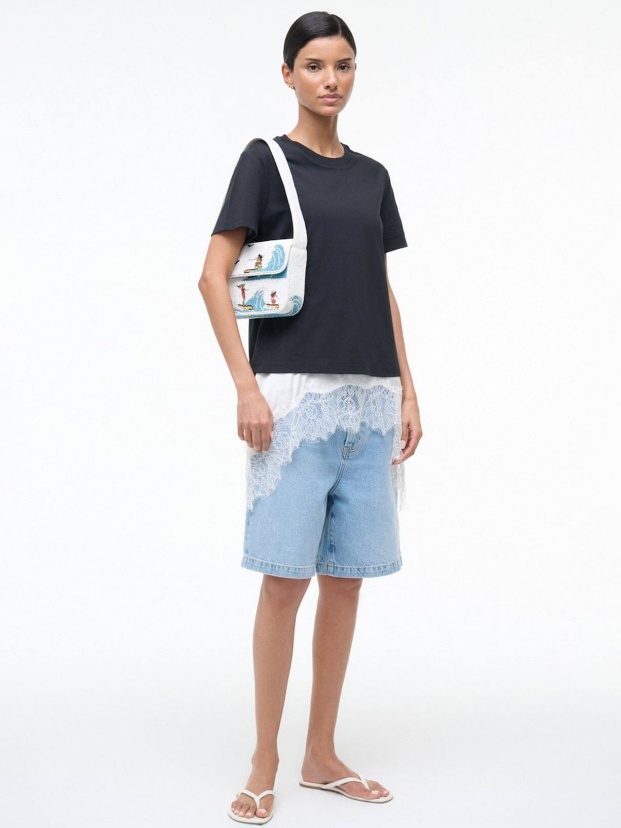 Bolsa Feminina Tommy Beaded Branco Staud
