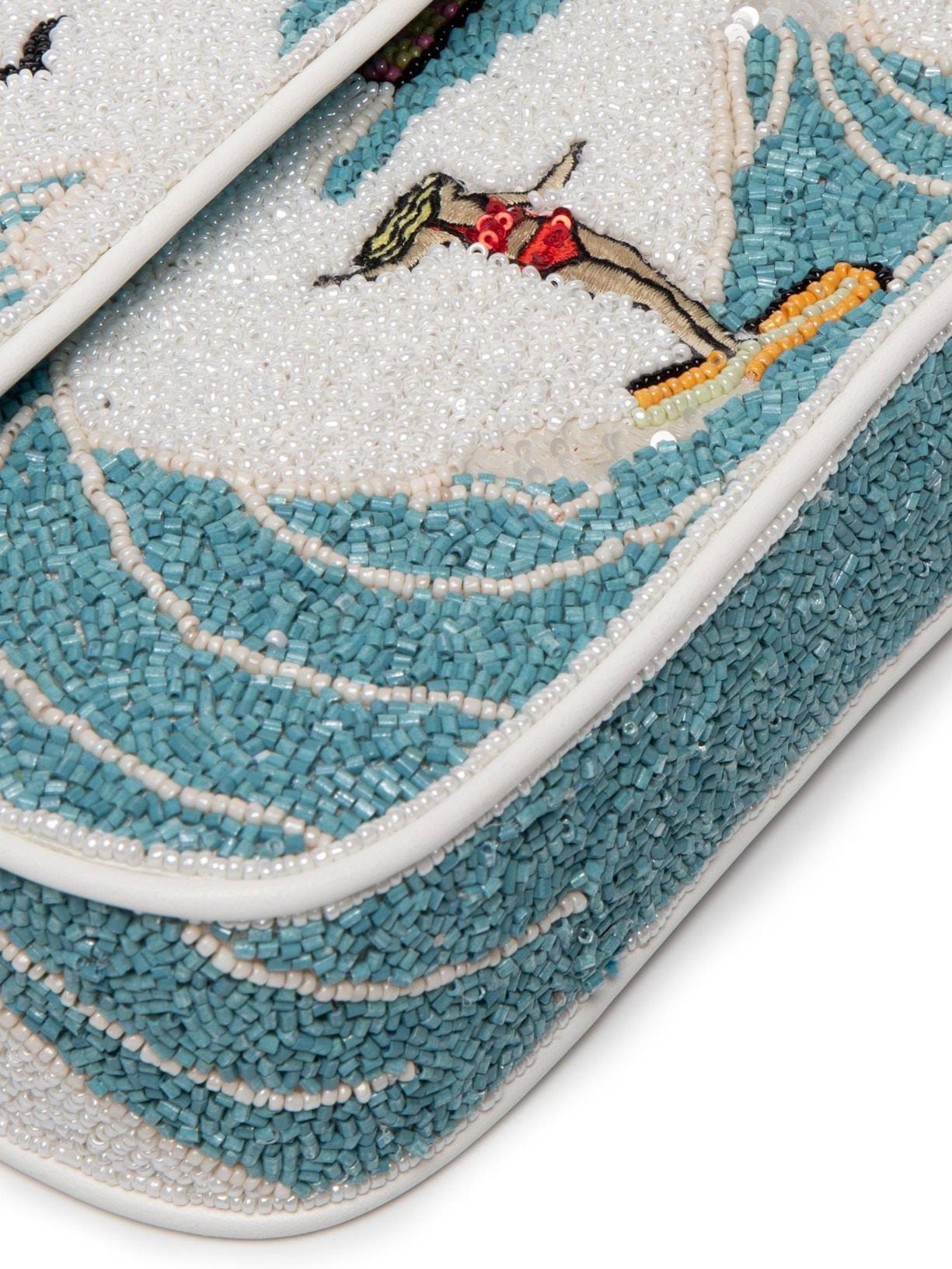 Bolsa Feminina Tommy Beaded Branco Staud