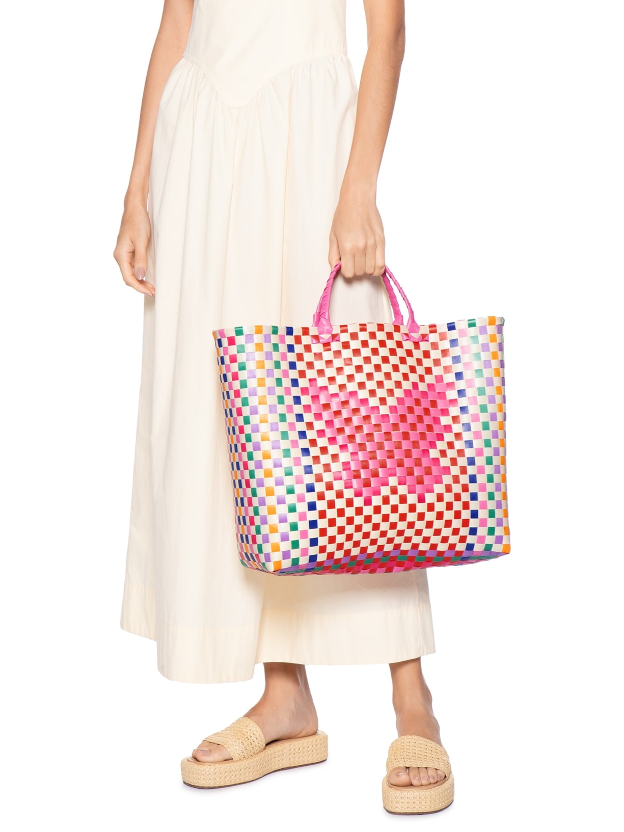 Bolsa Feminina Tote Artesanal G Borboleta Praia Rj Rosa Farm Etc