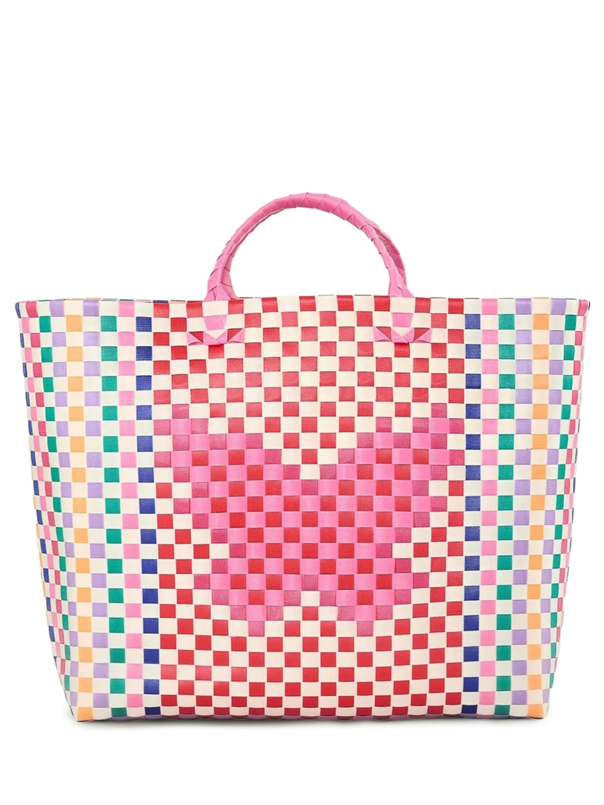 Bolsa Feminina Tote Artesanal G Borboleta Praia Rj - Rosa
