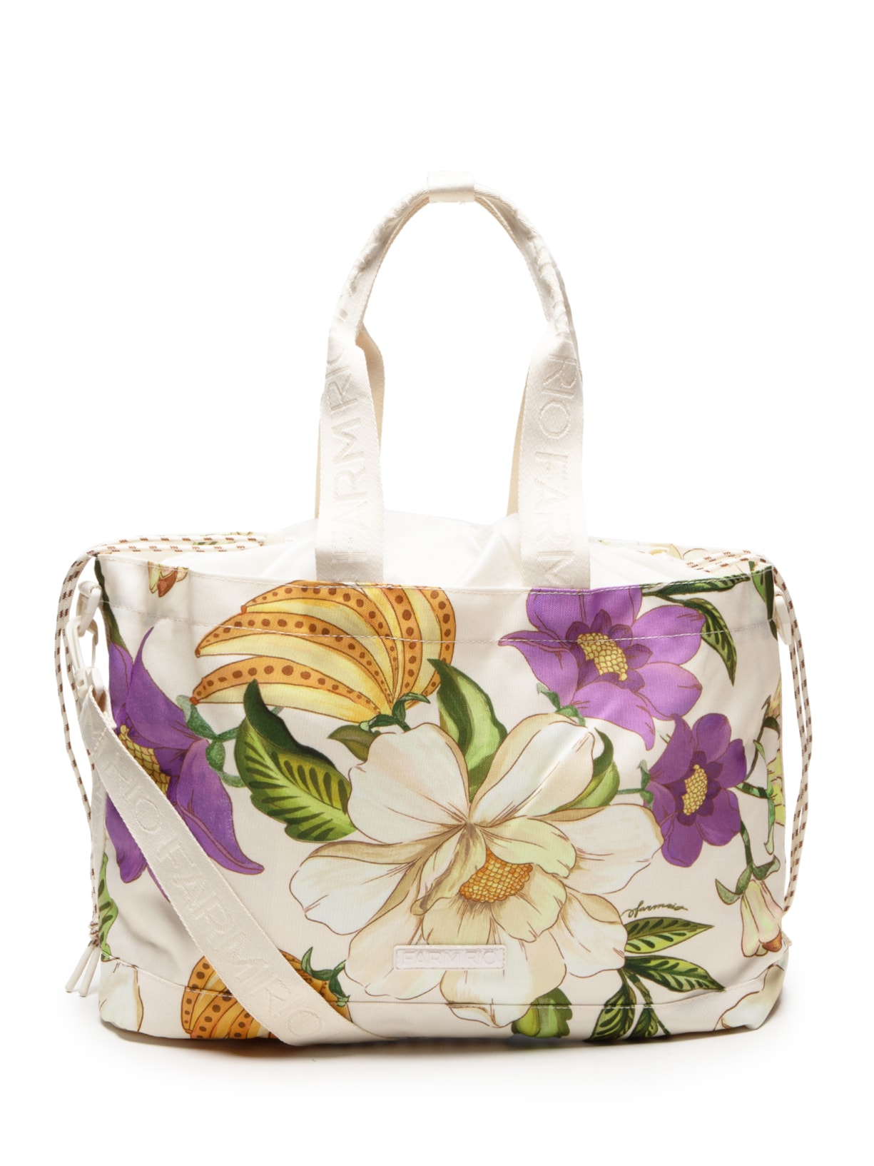 Bolsa Feminina Tote Bag Carioca Pássaros Em Flor - Branco