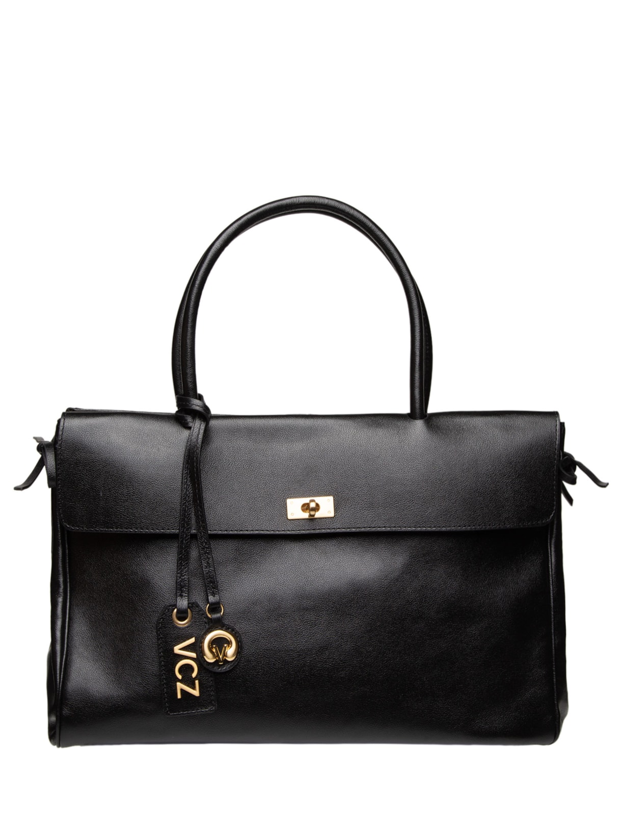 Bolsa Feminina Tote Bethany Grande Couro Preto Vicenza