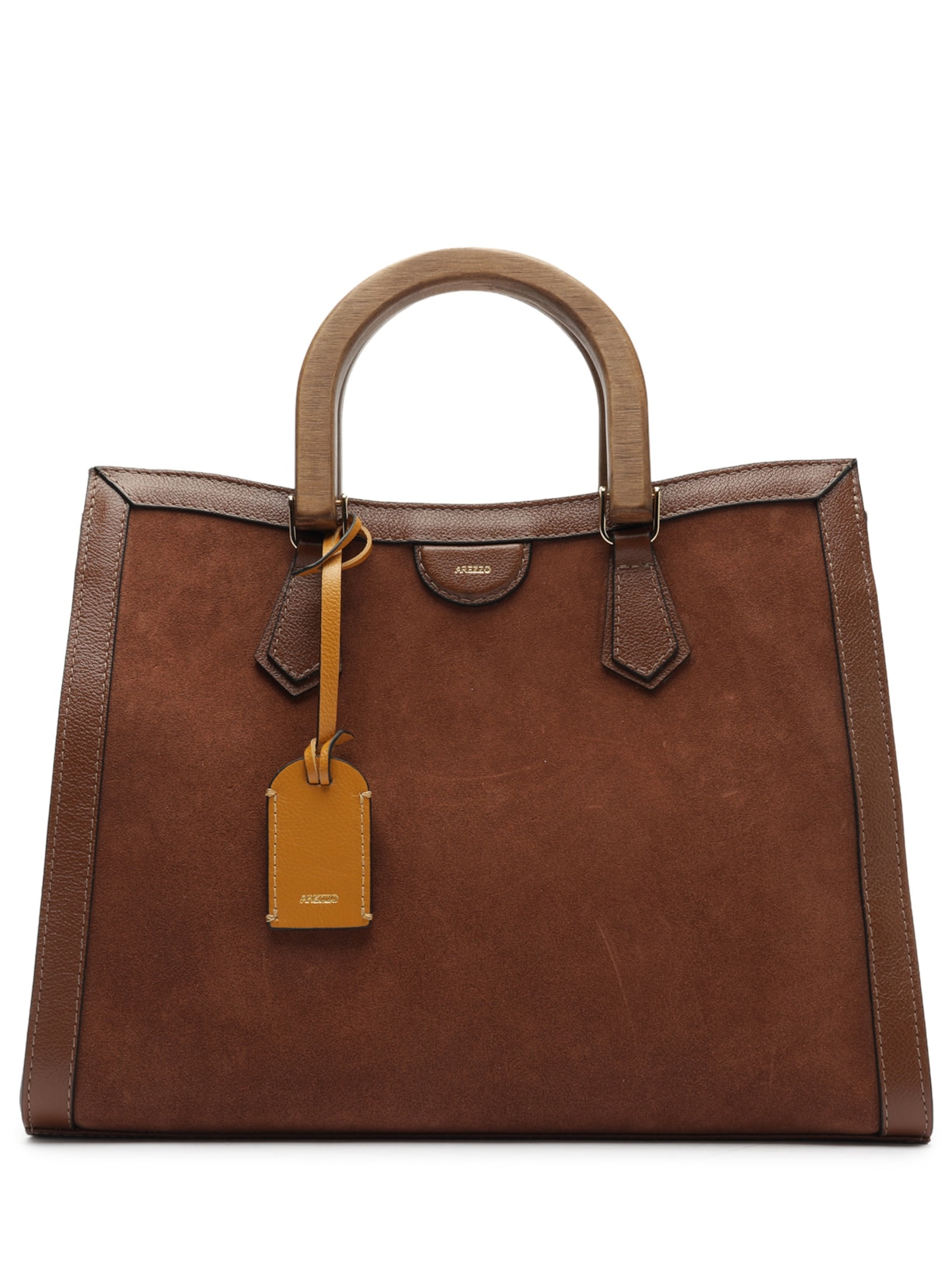 Bolsa Feminina Tote Camurça Grande Marrom Arezzo