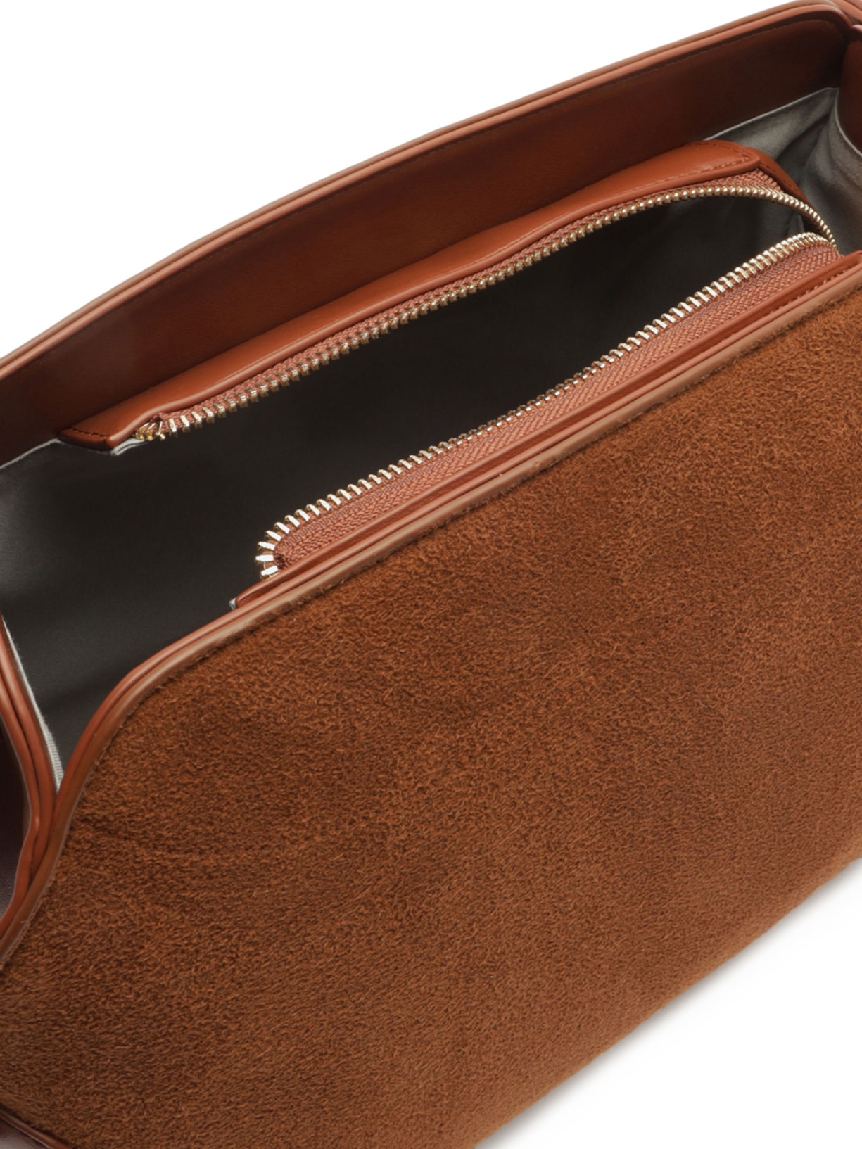 Bolsa Feminina Tote Camurça Grande Tiras Laterais Marrom Arezzo