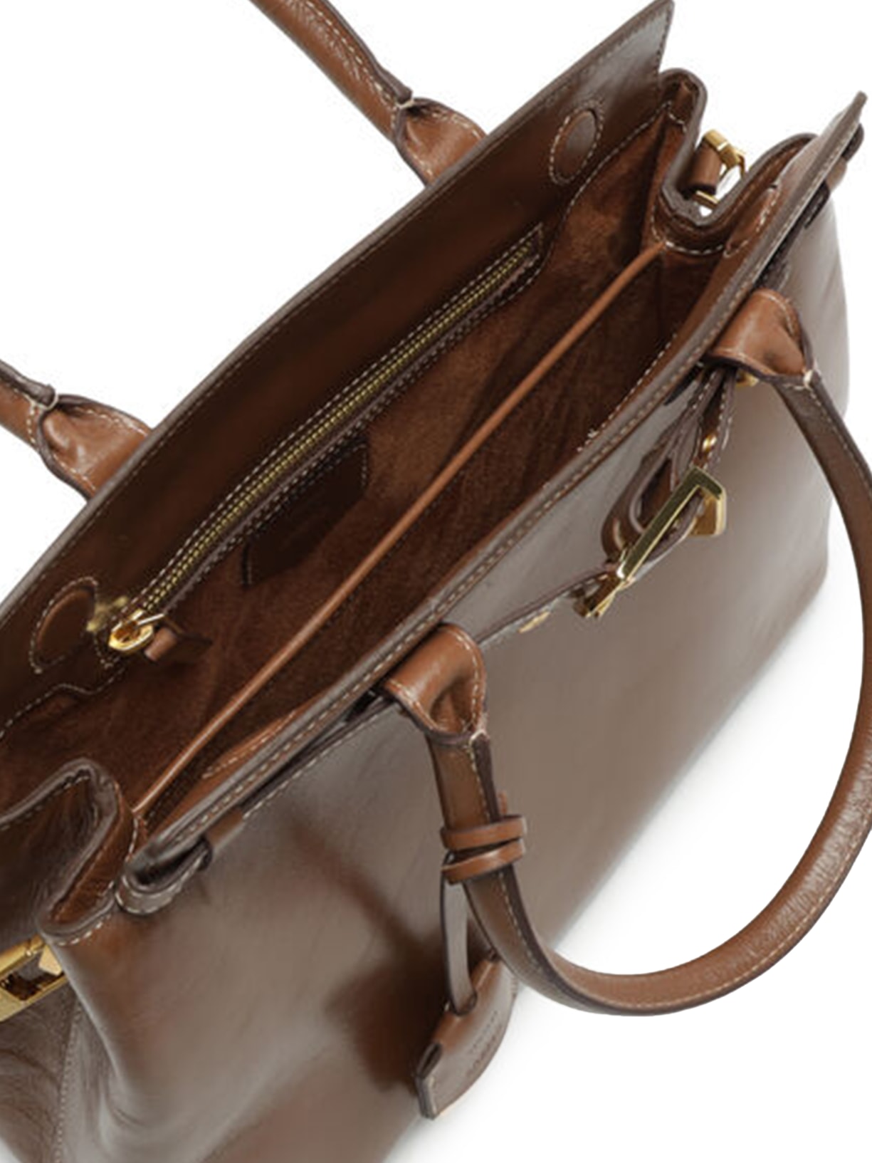 Bolsa Feminina Tote Couro Grande Bag Charm Victória Marrom Arezzo