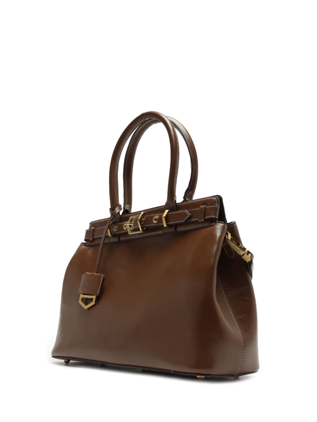 Bolsa Feminina Tote Couro Grande Bag Charm Victória Marrom Arezzo