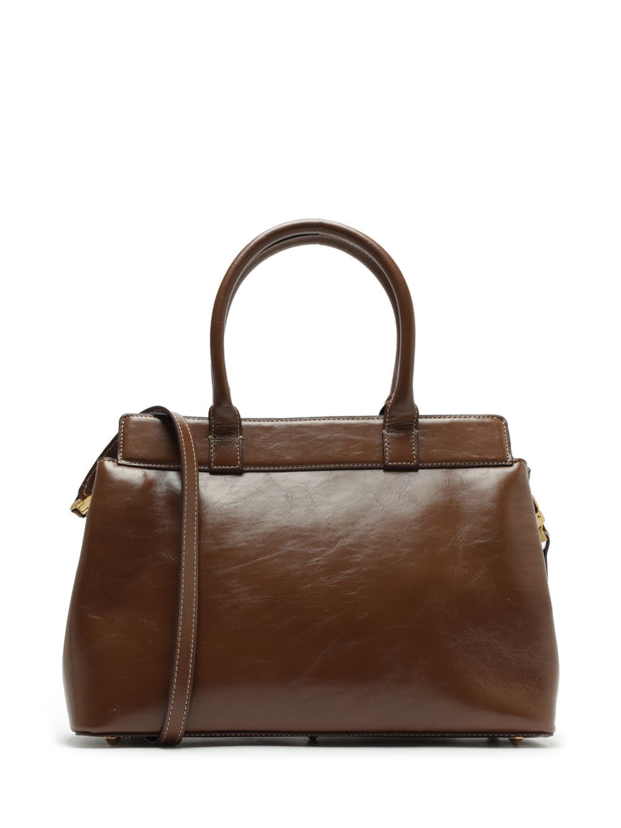 Bolsa Feminina Tote Couro Grande Bag Charm Victória Marrom Arezzo